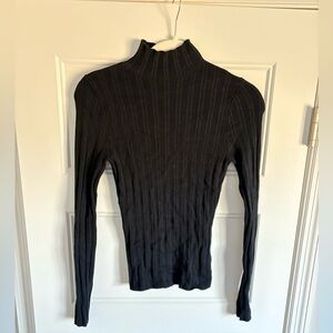 Abercrombie ribbed knit turtleneck sweater, black, size small